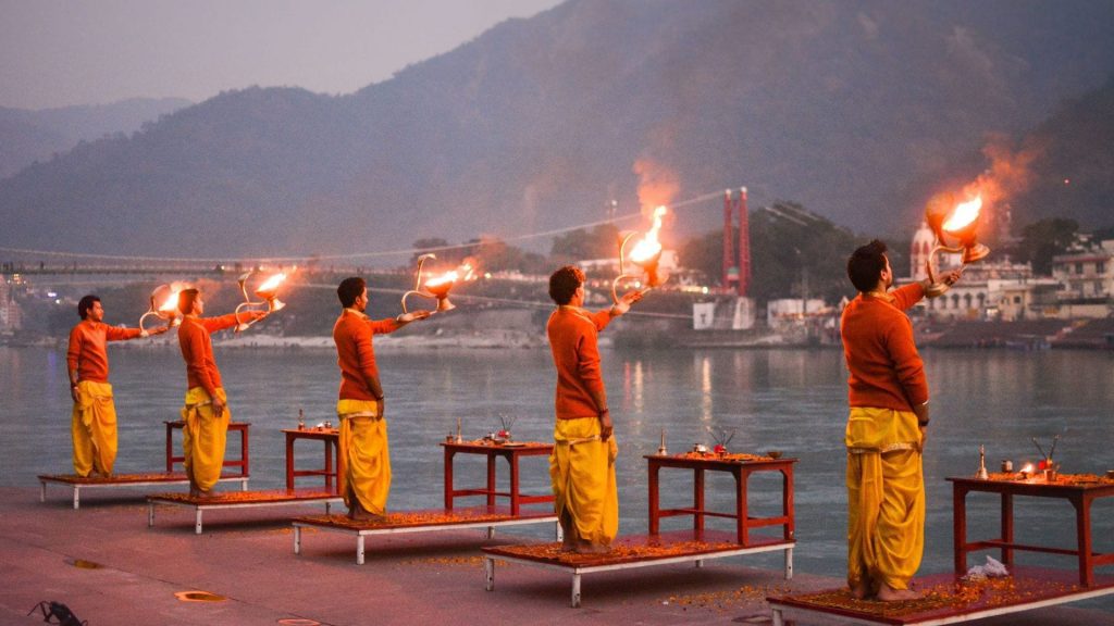 Ganga Aarti View Rishikesh Sage House Yoga