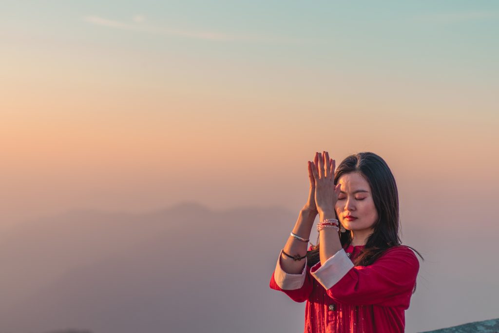 Sun Salutation Sun Rise Rishikesh Yoga training course at Sage House Yoga