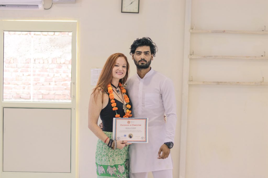 Student received YTTC certificate from Sage House Yoga Rishikesh
