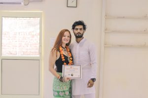 Student received YTTC certificate from Sage House Yoga Rishikesh