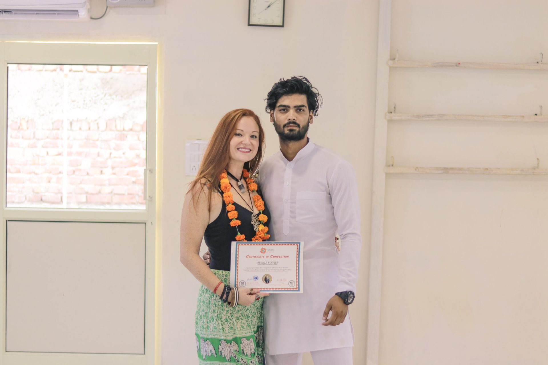 Student received YTTC certificate from Sage House Yoga Rishikesh