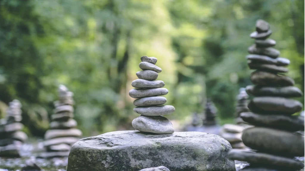 stone pryamid balanced
