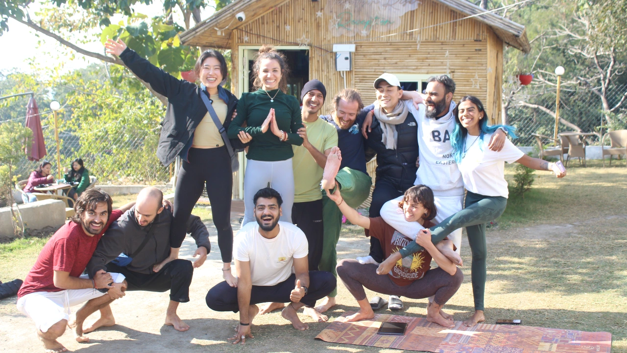 Yoga Teachers and students | Sage House Yoga | Rishikesh